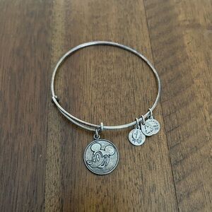 Alex & Ani Silver Mickey Mouse Charm Bangle